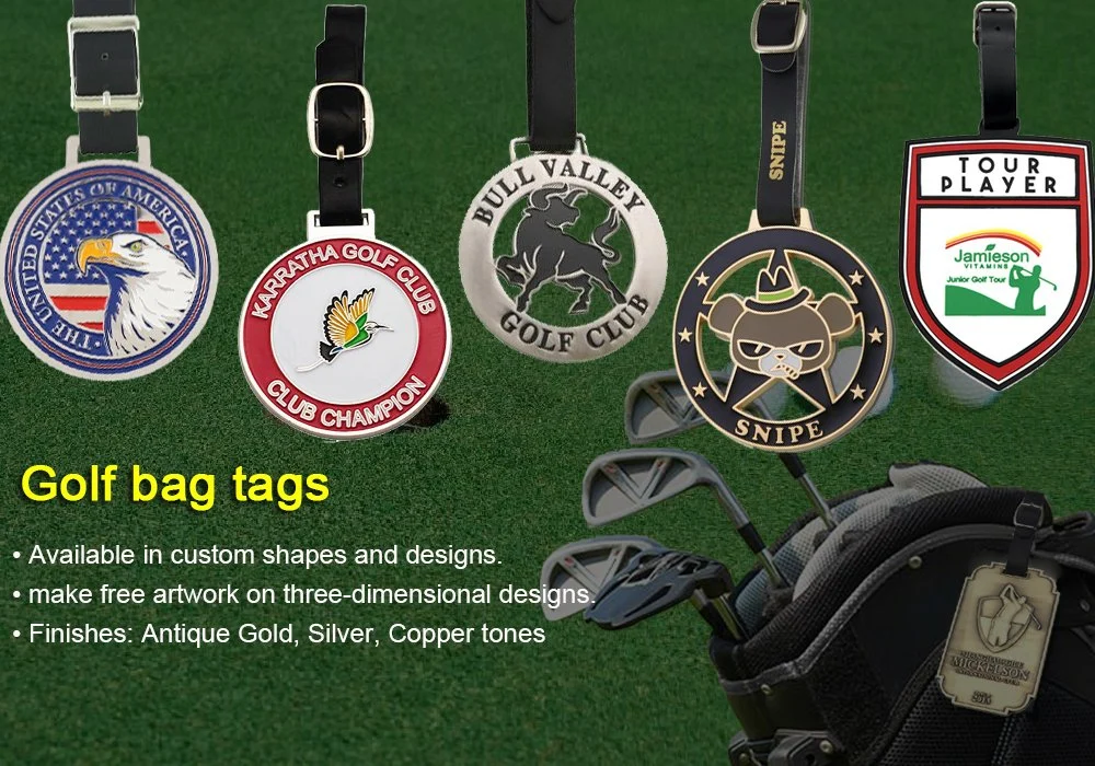 Promotion Black Boys Baseball Custom Rectange Band Bachelorette Shape Soft PVC Golf Accessories Metal Bag Tag